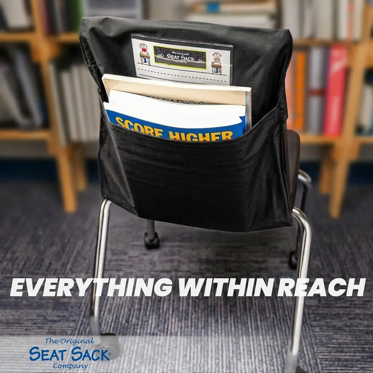Seat Sack Student Chair Storage Pocket - 15" | Durable Over-the-Chair Organizer for Classrooms - view 5