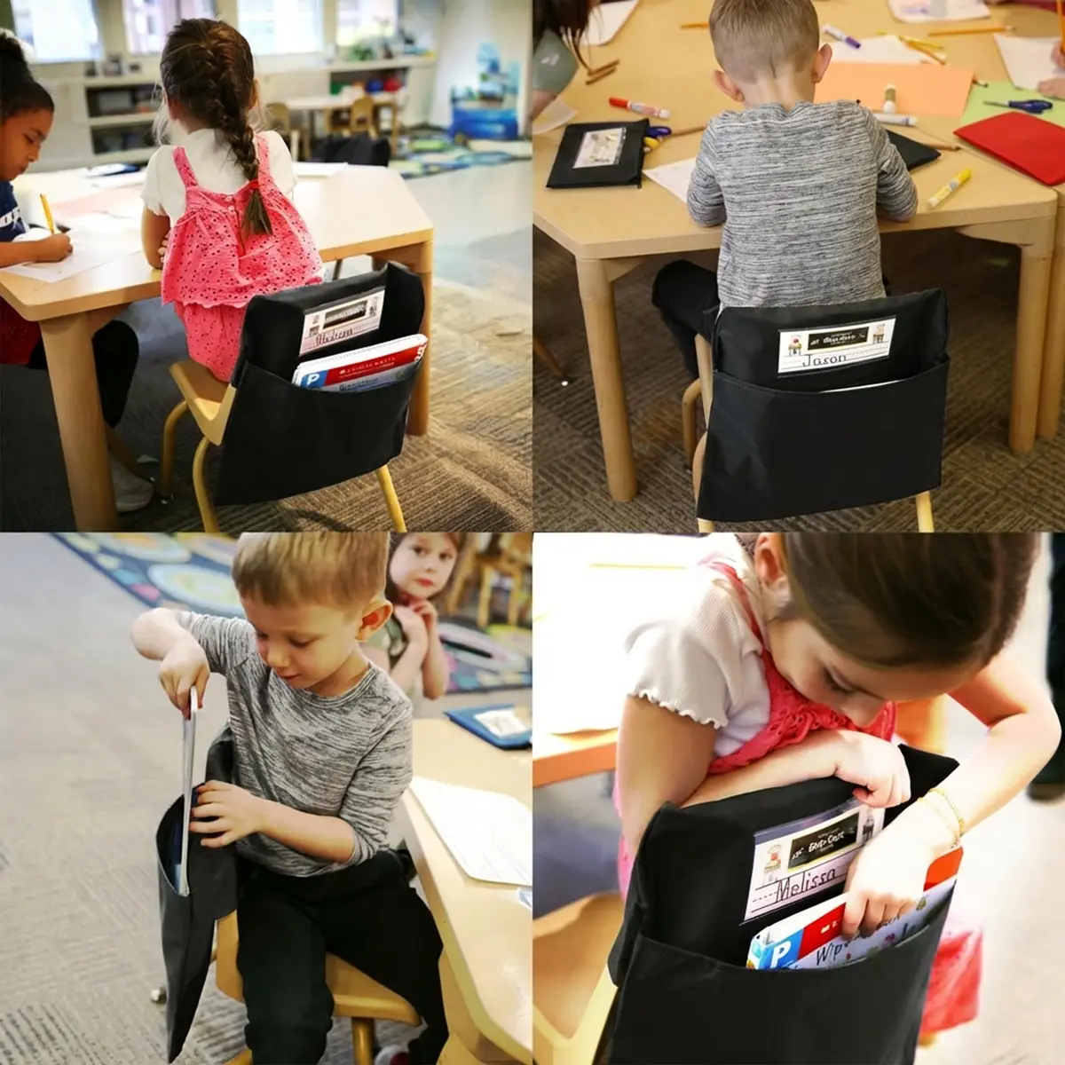 Seat Sack Student Chair Storage Pocket - 15" | Durable Over-the-Chair Organizer for Classrooms - view 6
