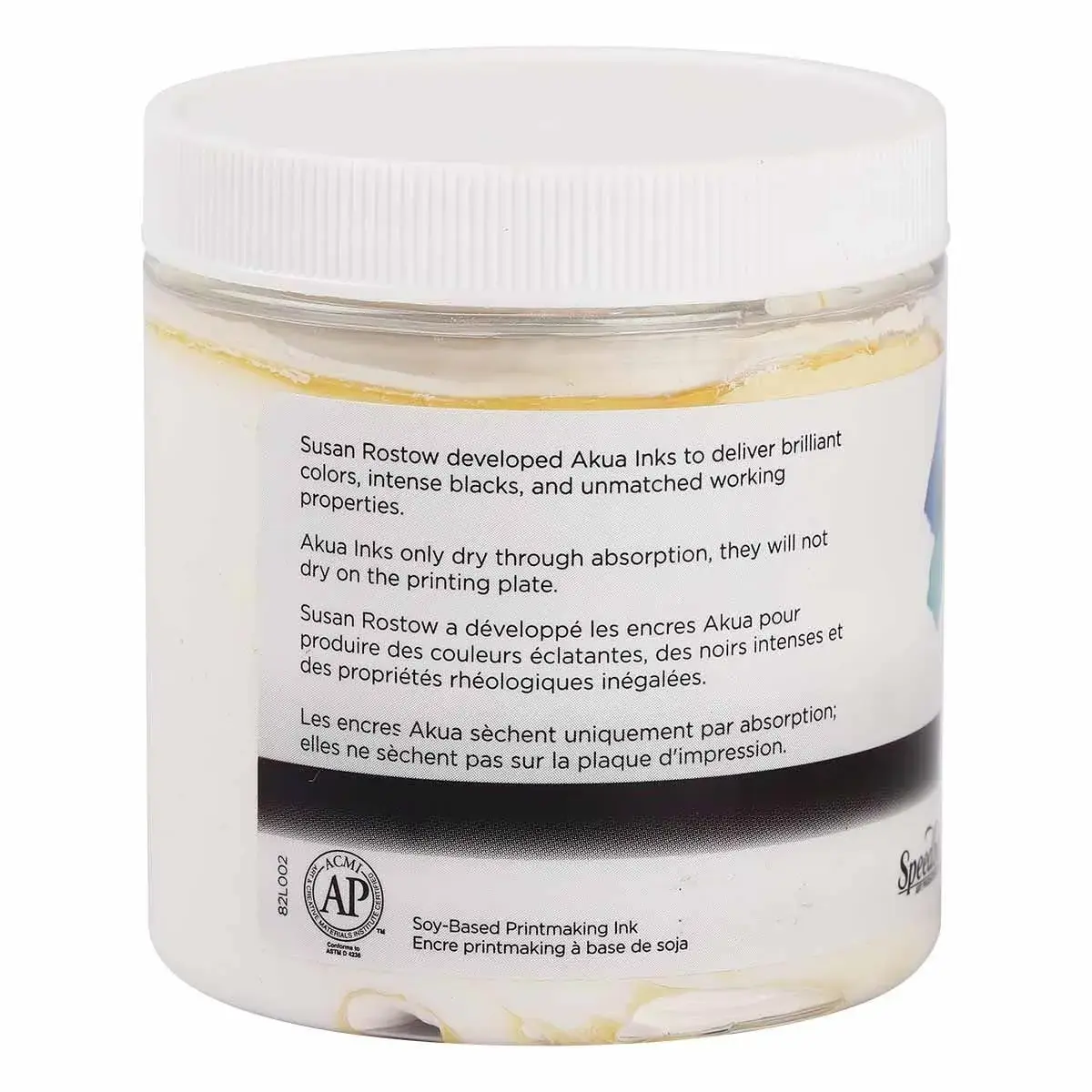 Akua Intaglio Water-Based Ink, 227ml (8 fl oz) Jar, Titanium White | Brilliant, Lightfast, Non-Toxic Printmaking Ink - view 3