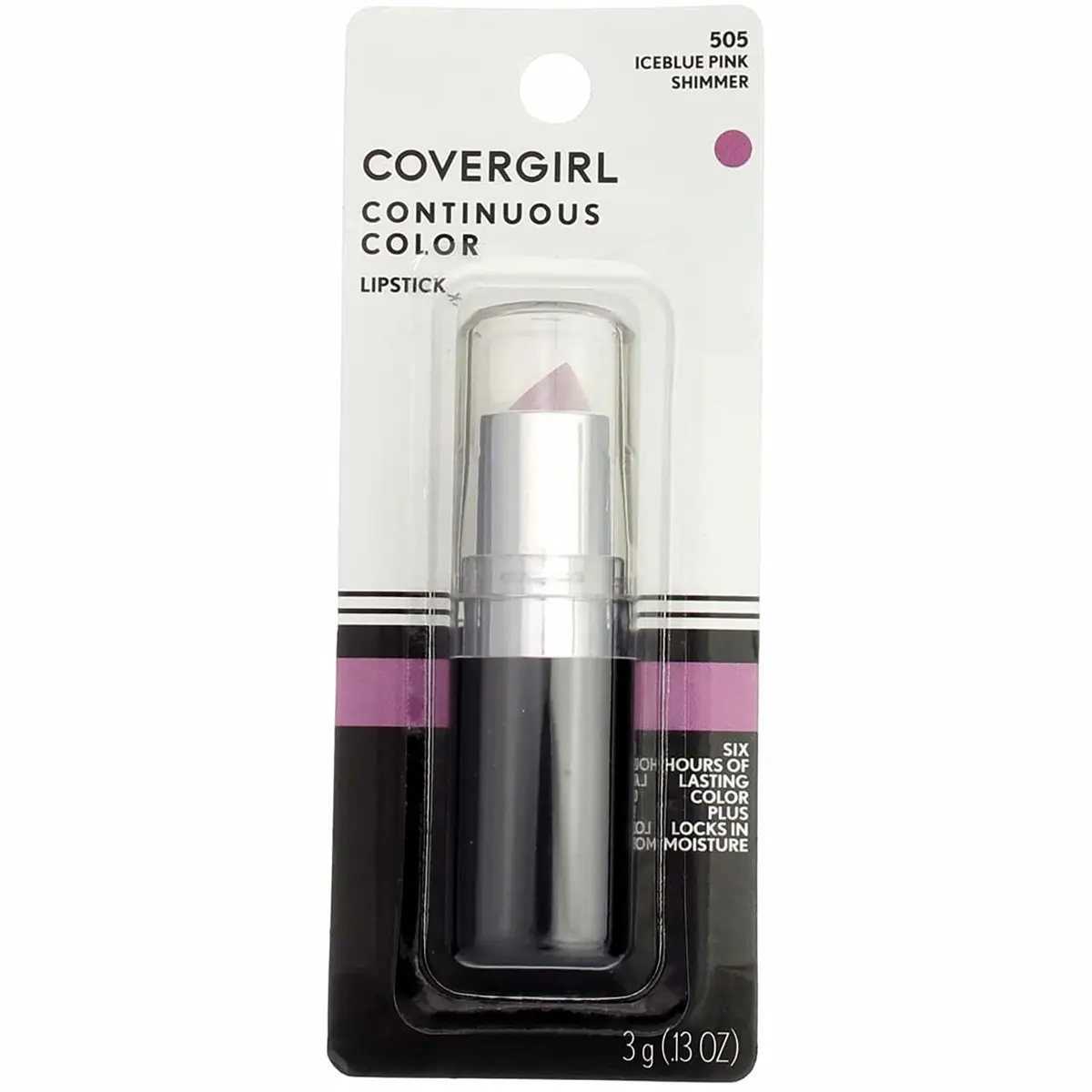 COVERGIRL Continuous Color Lipstick Iceblue Pink 505 | Moisture & Hours of Wear (110 characters) - view 3