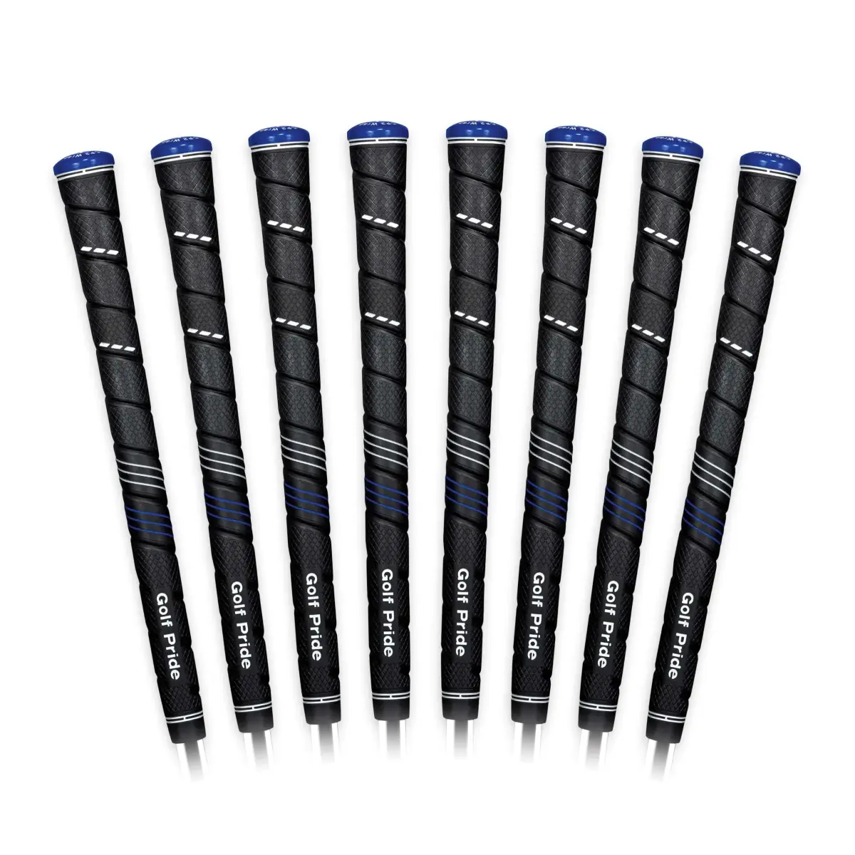 Golf Pride CP2 Wrap Golf Club Grip (8-Pack, Standard, Black/Blue) | Control Core Technology Reduces Torque - main product image