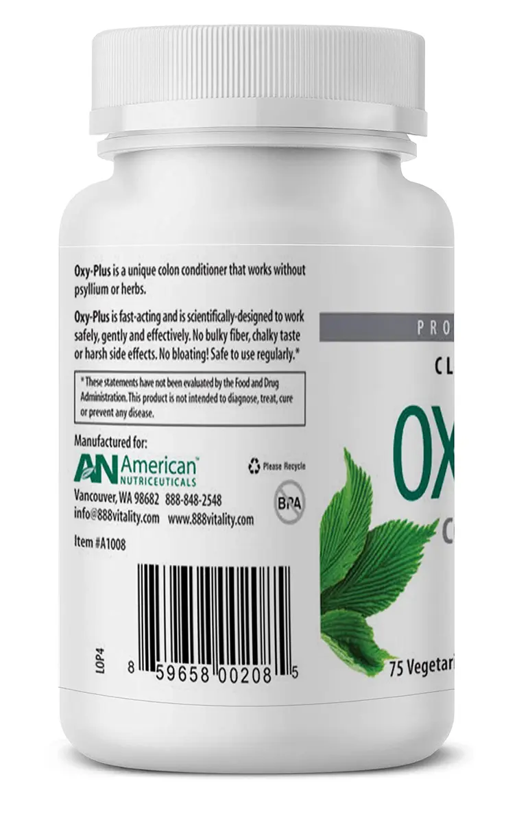 American Nutriceuticals Oxy-Plus Colon Cleanse Detox 75 Capsules | Fast Relief & Heavy Metal Removal - view 5