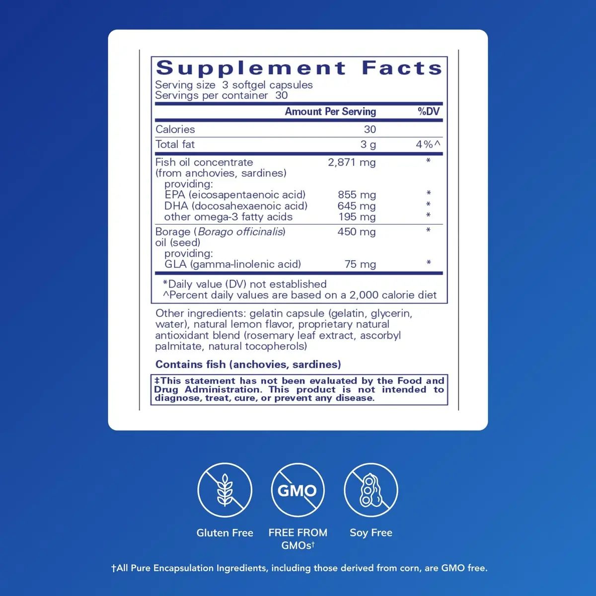 Pure Encapsulations VisionPro EPA/DHA/GLA 90 Softgel Capsules | Supports Eye Moisture & Tear Film - view 2