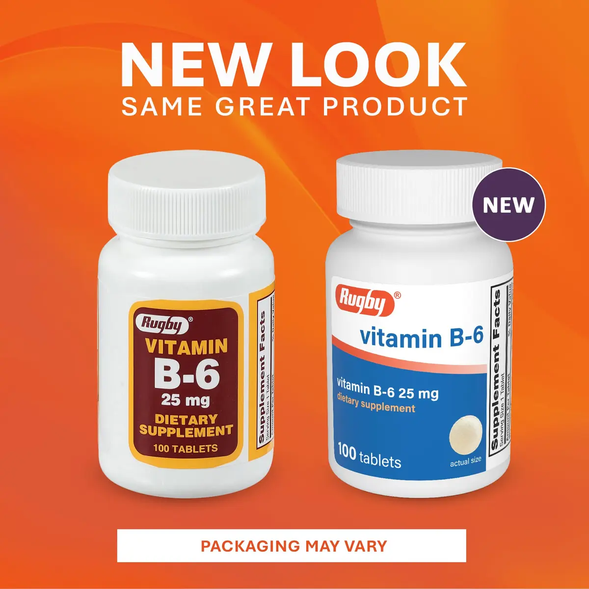 Rugby Vitamin B-6 Tablets - 25mg of Vitamin B6 | Dietary Supplement for Adults - view 7