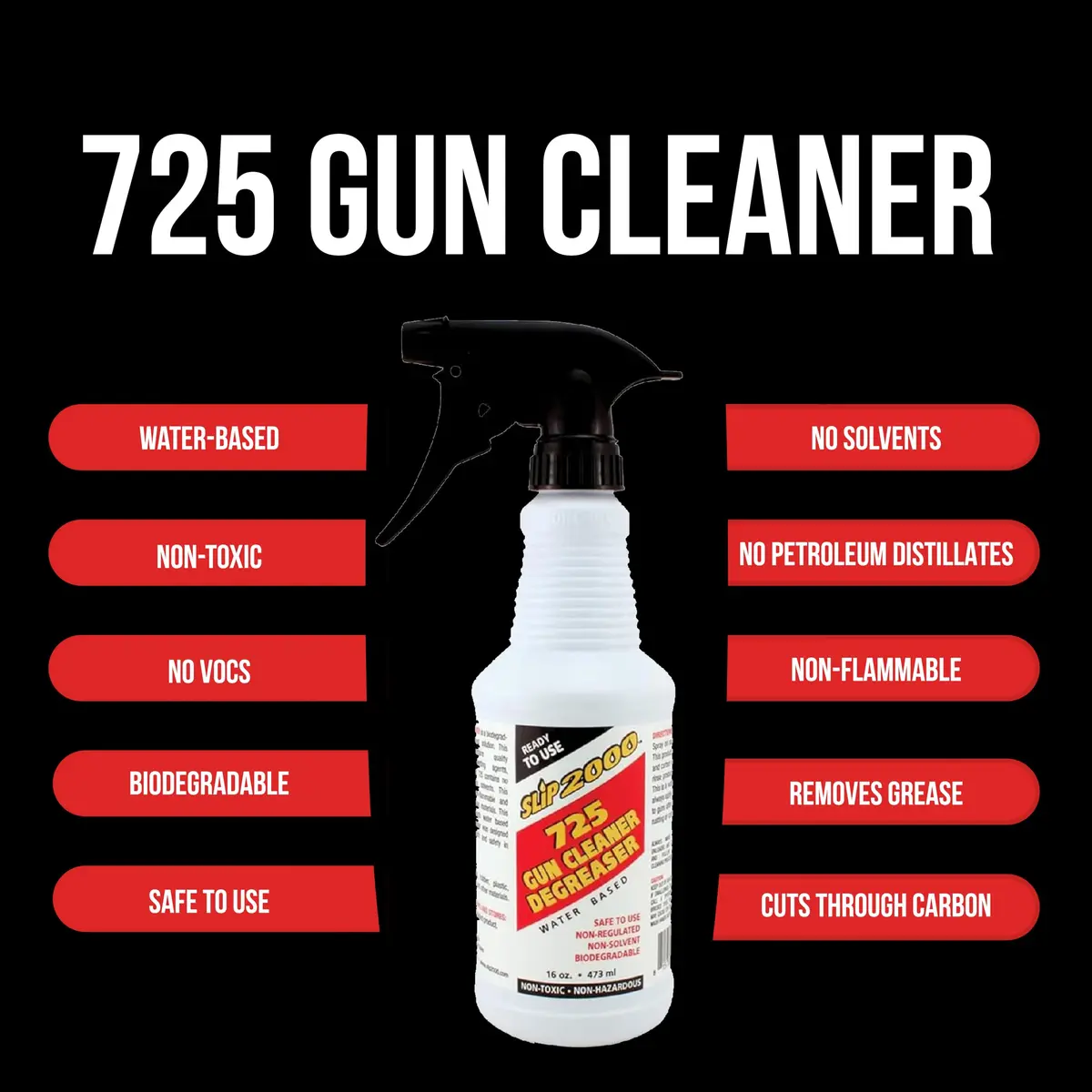 Slip2000 725 Gun Cleaner and Degreaser 16 fl oz | Removes Carbon, Grease & Grime - view 3