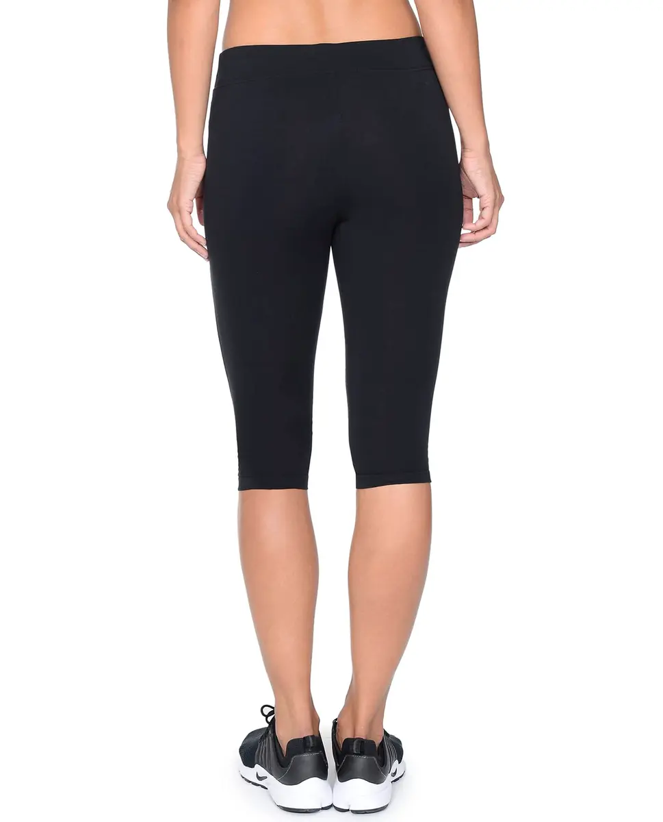 Danskin Essential Capri Athletic Leggings Black Small US | Supportive, Moisture Wicking, 16" Inseam - view 3