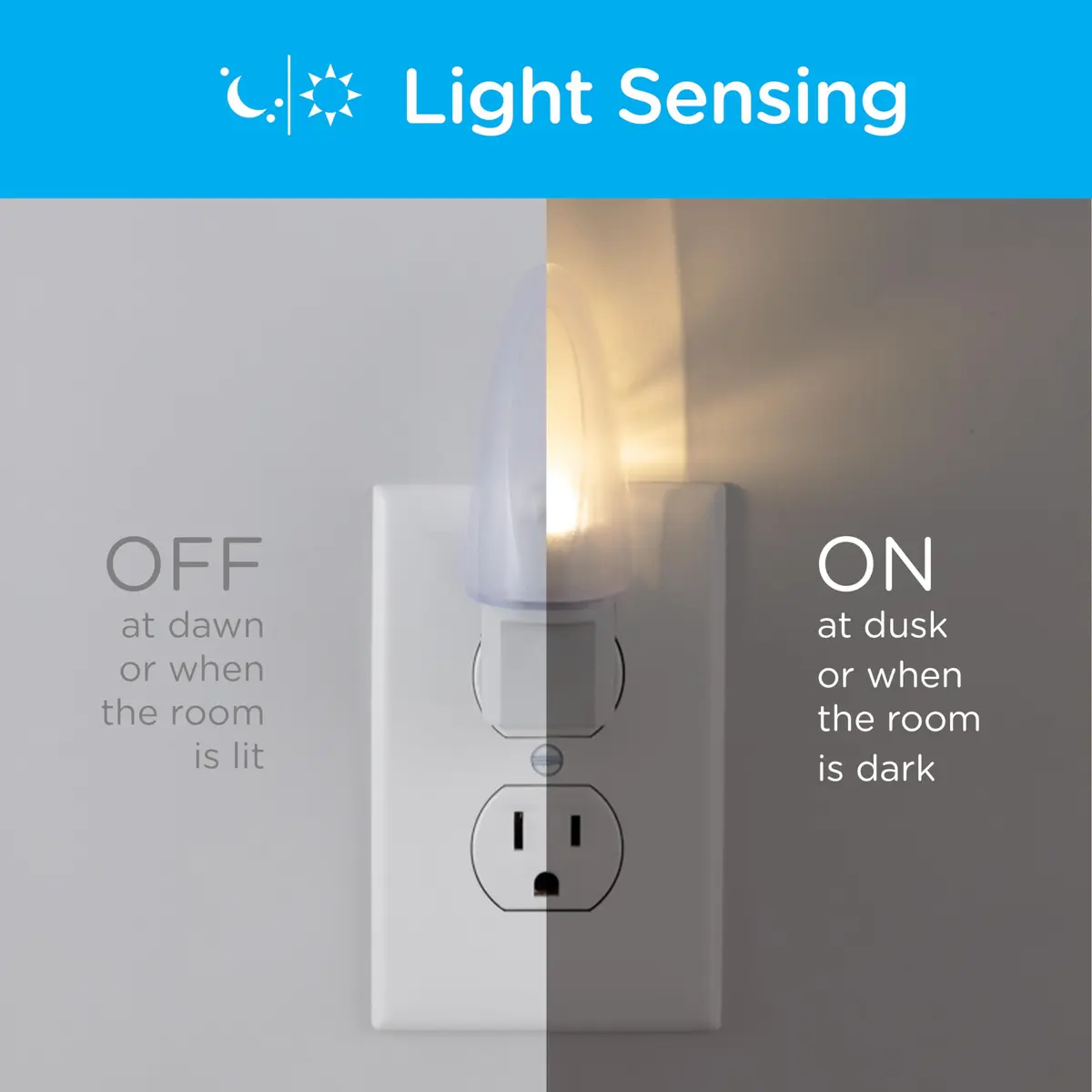 Lights By Night Plug-in LED Night Light 2-Pack | Automatic Dusk-to-Dawn Sensor - view 2