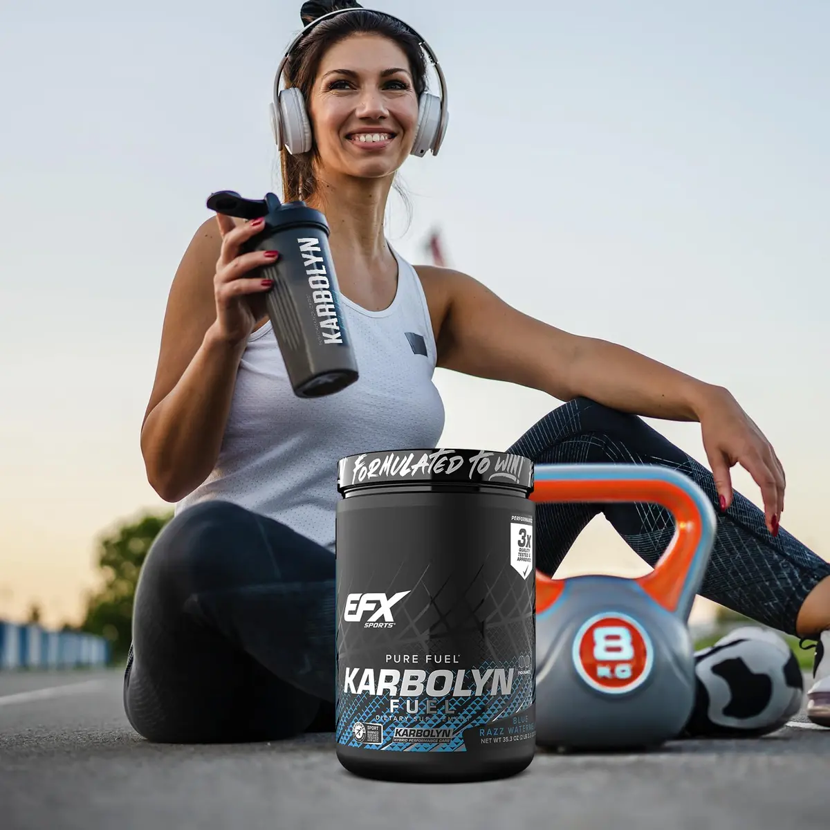 EFX Sports Karbolyn Fuel | Fast-Absorbing Carbohydrate Powder | Carb Load, Sustained Energy, Quick Recovery | Stimulant Free | 18 Servings (Blue Razz Watermelon) - view 7