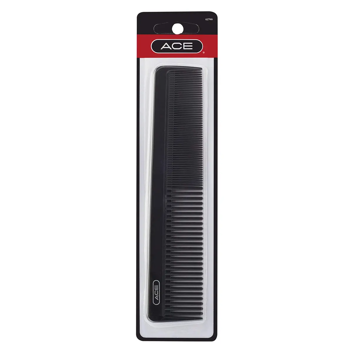 Ace Hair Comb Dressing 7.5 Inch | Fine Teeth for Precise Styling, Durable Plastic, Black - main product image