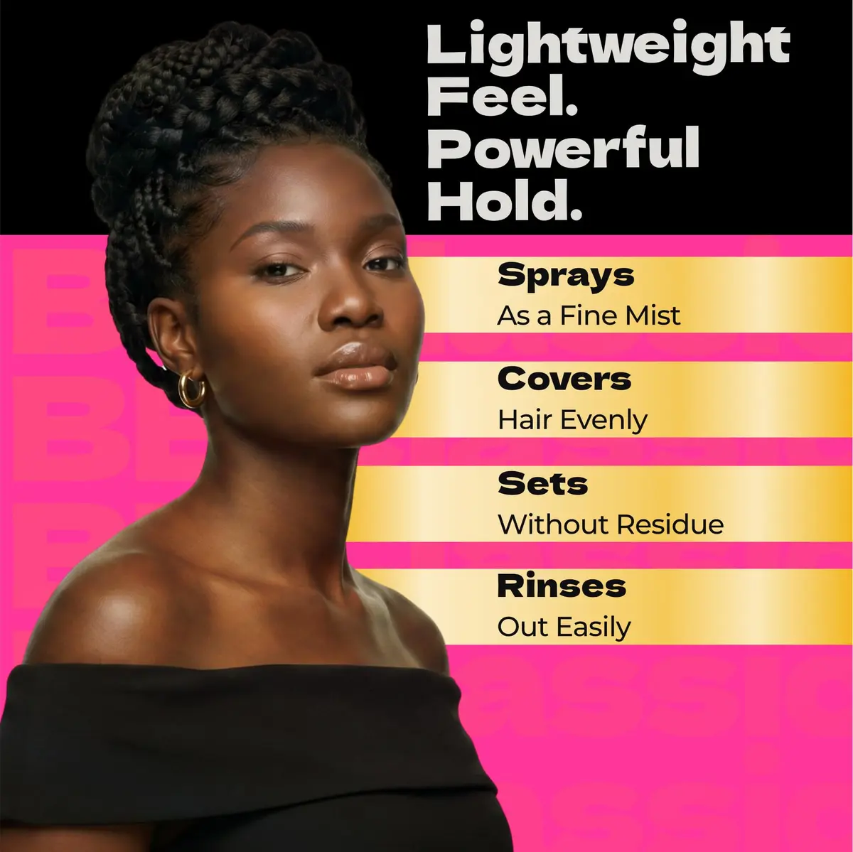 Bronner Bros Pump It Up Gold Styling Spritz 8oz | Super Hold Hair Spray for Defined Styles - view 2