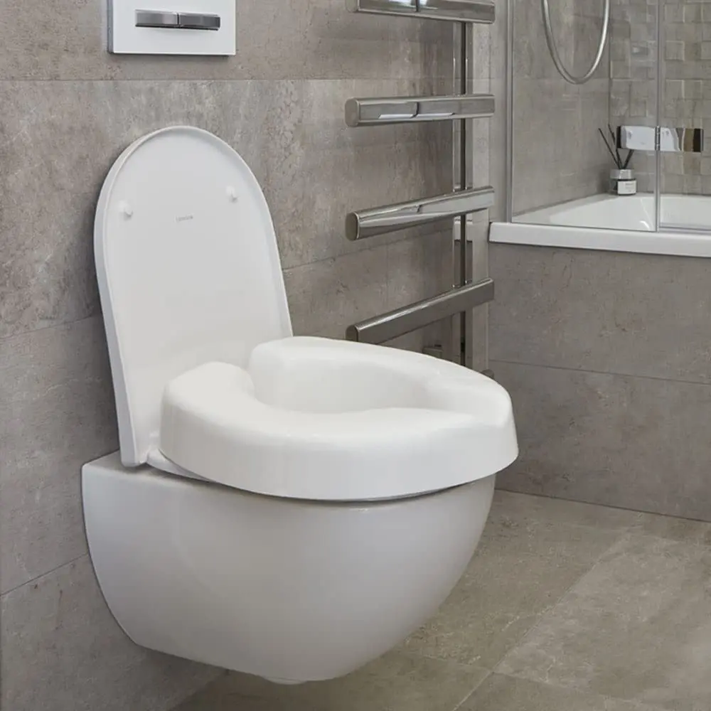 NRS Healthcare Novelle White 190kg Toilet Seat | Portable Clip-On, Travel Friendly, 75mm Rise - view 3
