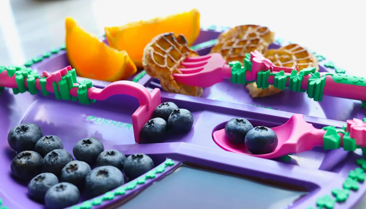 Constructive Eating Garden Fairy Plate and Utensils Set | 4-Piece Set, BPA-Free Polypropylene - view 5