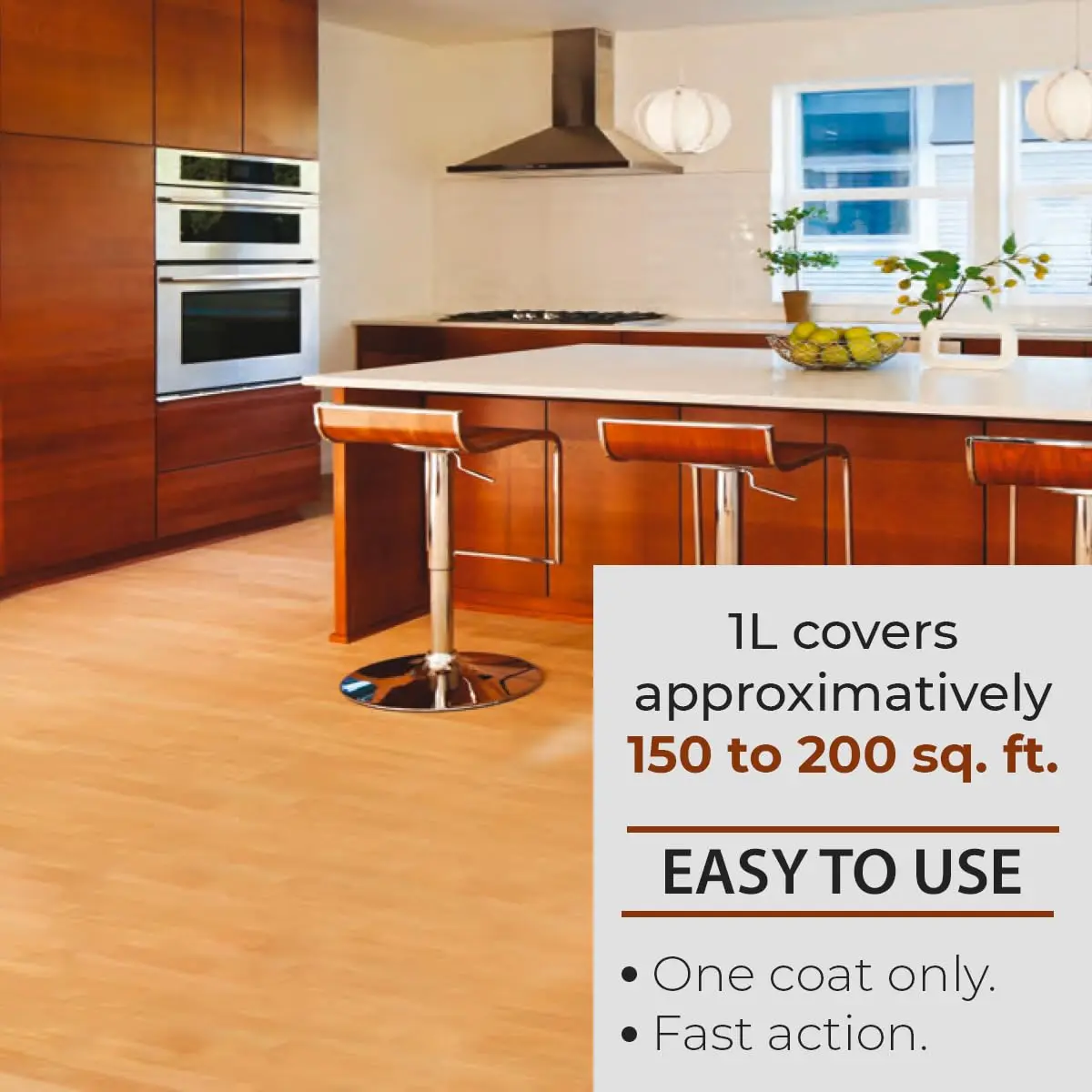 SamaN Interior One Step Wood Seal, Stain & Varnish 8 oz | Odorless Oil-Based Protection for Furniture & Wood - view 7