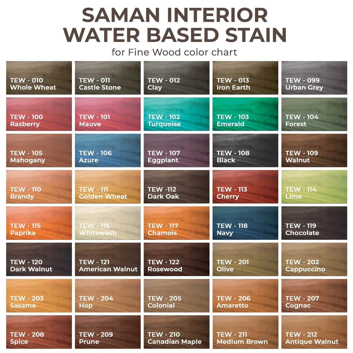 SamaN Water Based Wood Stain Dark Walnut 12 oz | Eco-Friendly, Fast Application, Greener Choice - view 6
