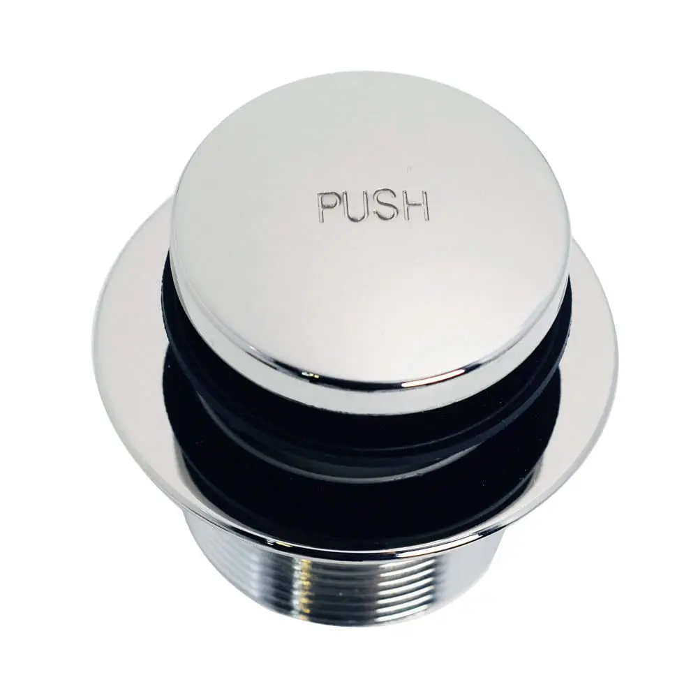 Westbrass 593144-26 Black 1-1/2" Tubular Tip-Toe Bath Waste Drain Kit, Polished Chrome | ADA Approved - view 8