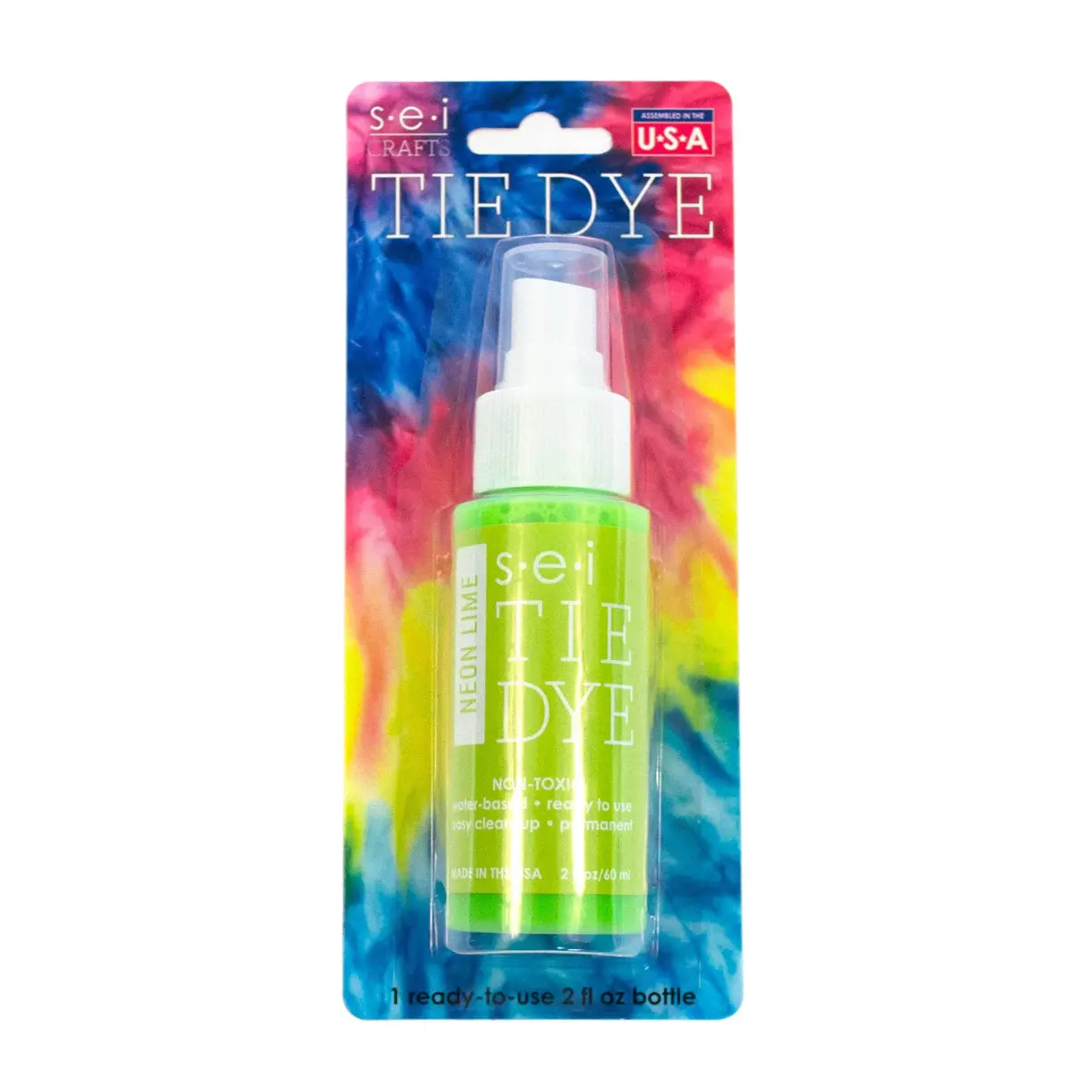 S·E·I Neon Lime Tie Dye Spray Bottle 59ml (2 fl oz) | Permanent Clothing Dye for DIY Projects - view 4