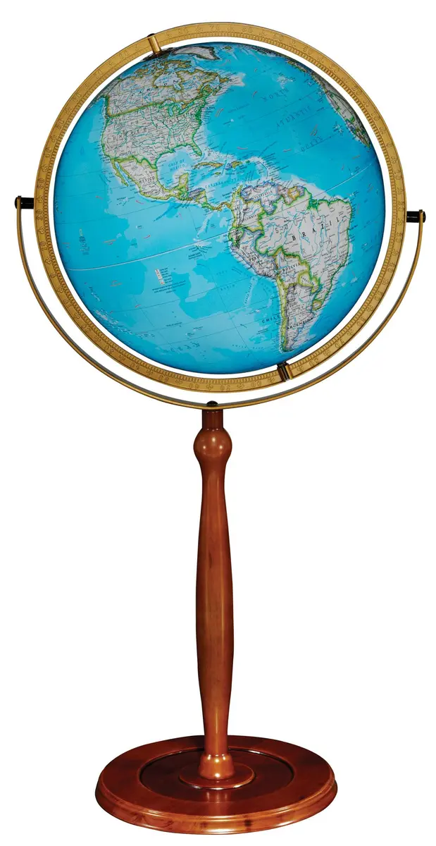 Replogle Chamberlin Illuminated Globe 16" Diameter | Classic Topographic Design with Bright LED Lights - main product image