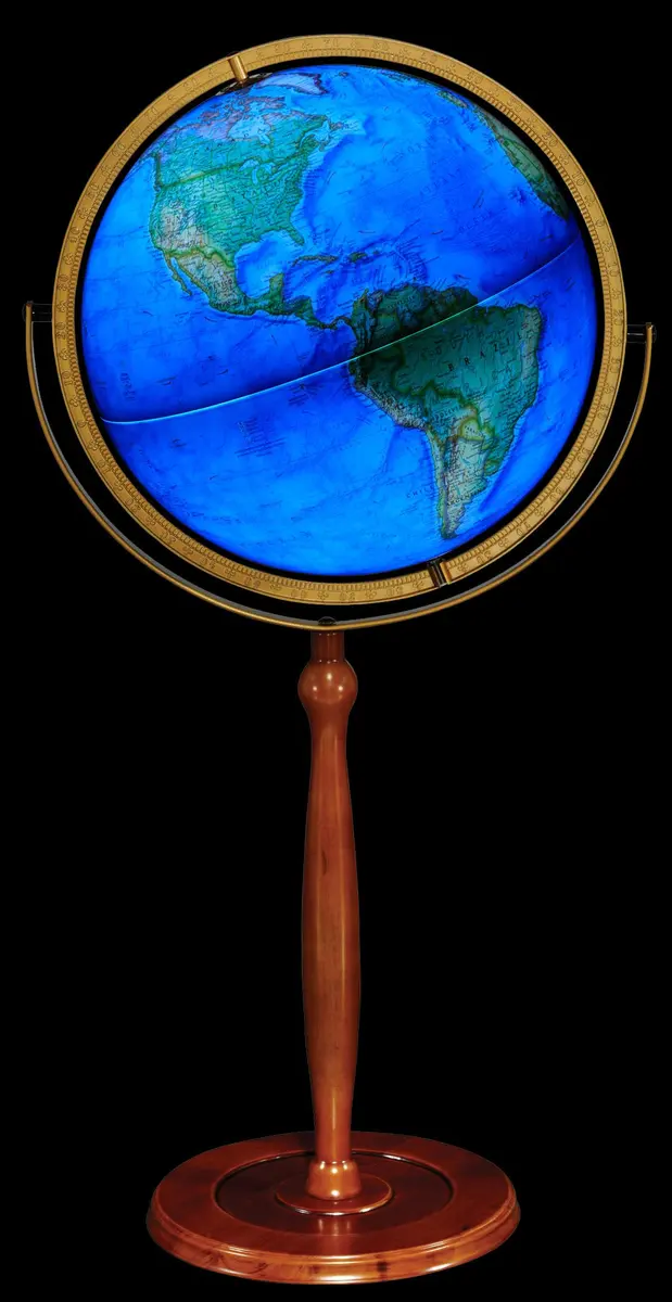 Replogle Chamberlin Illuminated Globe 16" Diameter | Classic Topographic Design with Bright LED Lights - view 2
