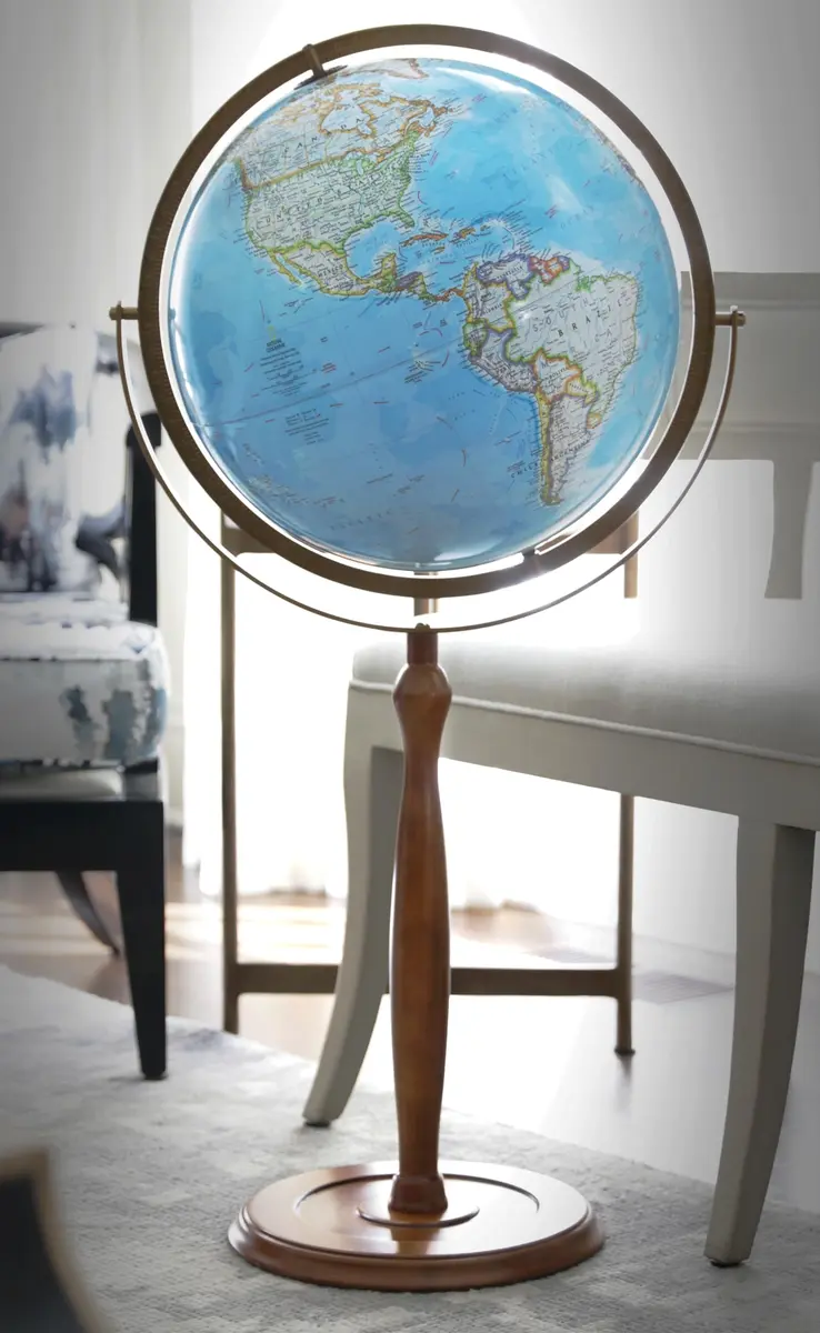 Replogle Chamberlin Illuminated Globe 16" Diameter | Classic Topographic Design with Bright LED Lights - view 3