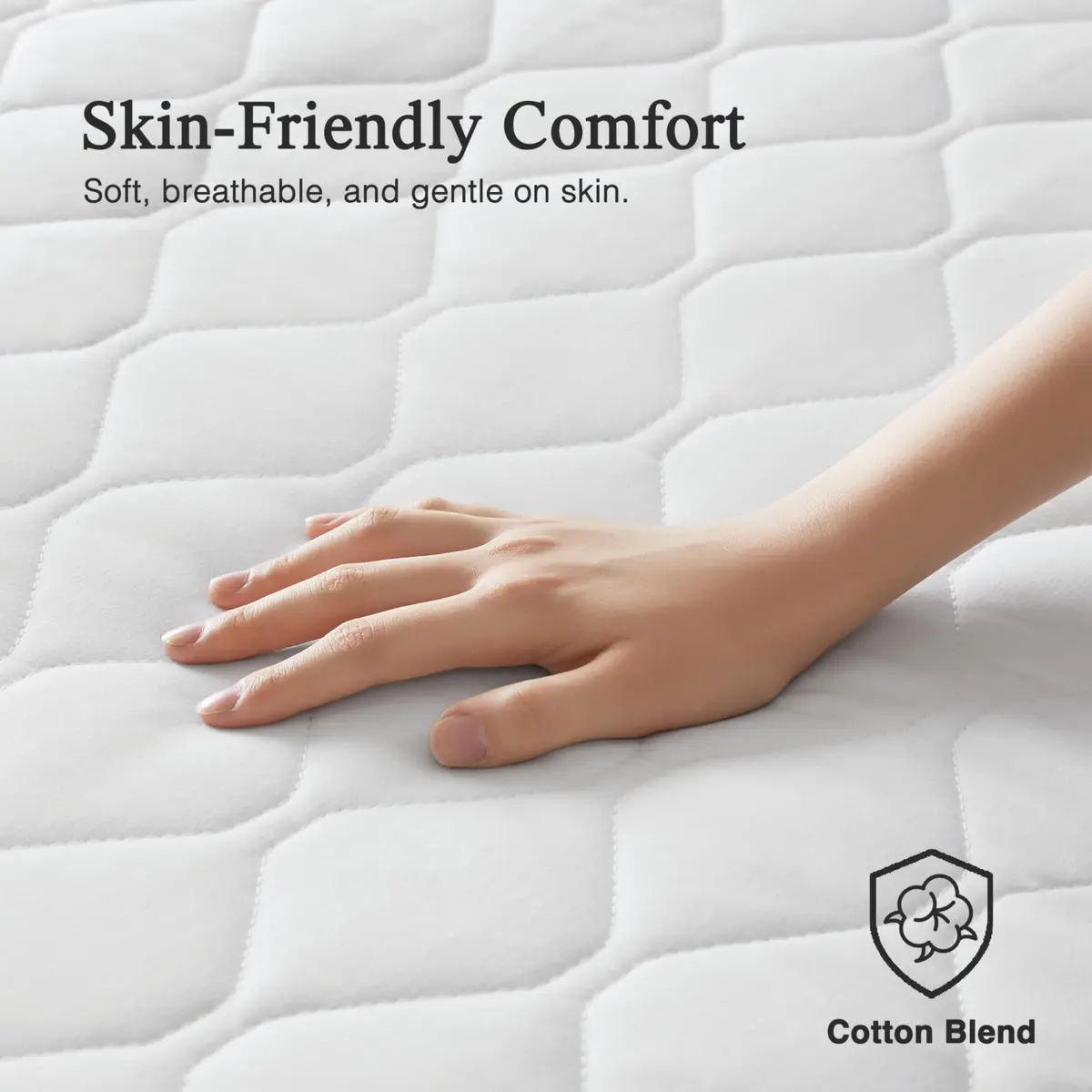 Beautyrest Cotton Blend Heated Mattress Pad Secure Comfort Technology - King, White | 5-Setting Heat, Deep Pocket - view 2