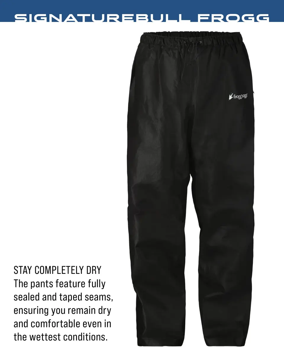 FROGG TOGGS Men's Bull Frogg Waterproof Rain Pant, Medium | Breathable, Wind-Resistant, Fully Taped Seams - view 5