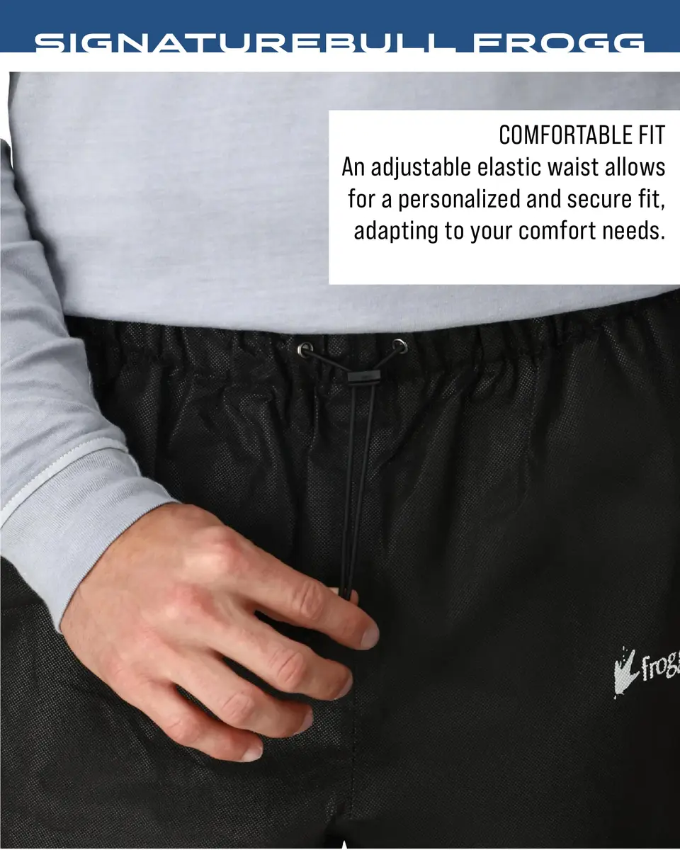 FROGG TOGGS Men's Bull Frogg Waterproof Rain Pant, Large | Breathable, Wind-Resistant, Fully Taped Seams - view 6