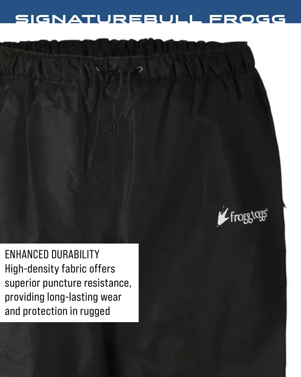 FROGG TOGGS Men's Bull Frogg Waterproof Rain Pant, Large | Breathable, Wind-Resistant, Fully Taped Seams - view 7