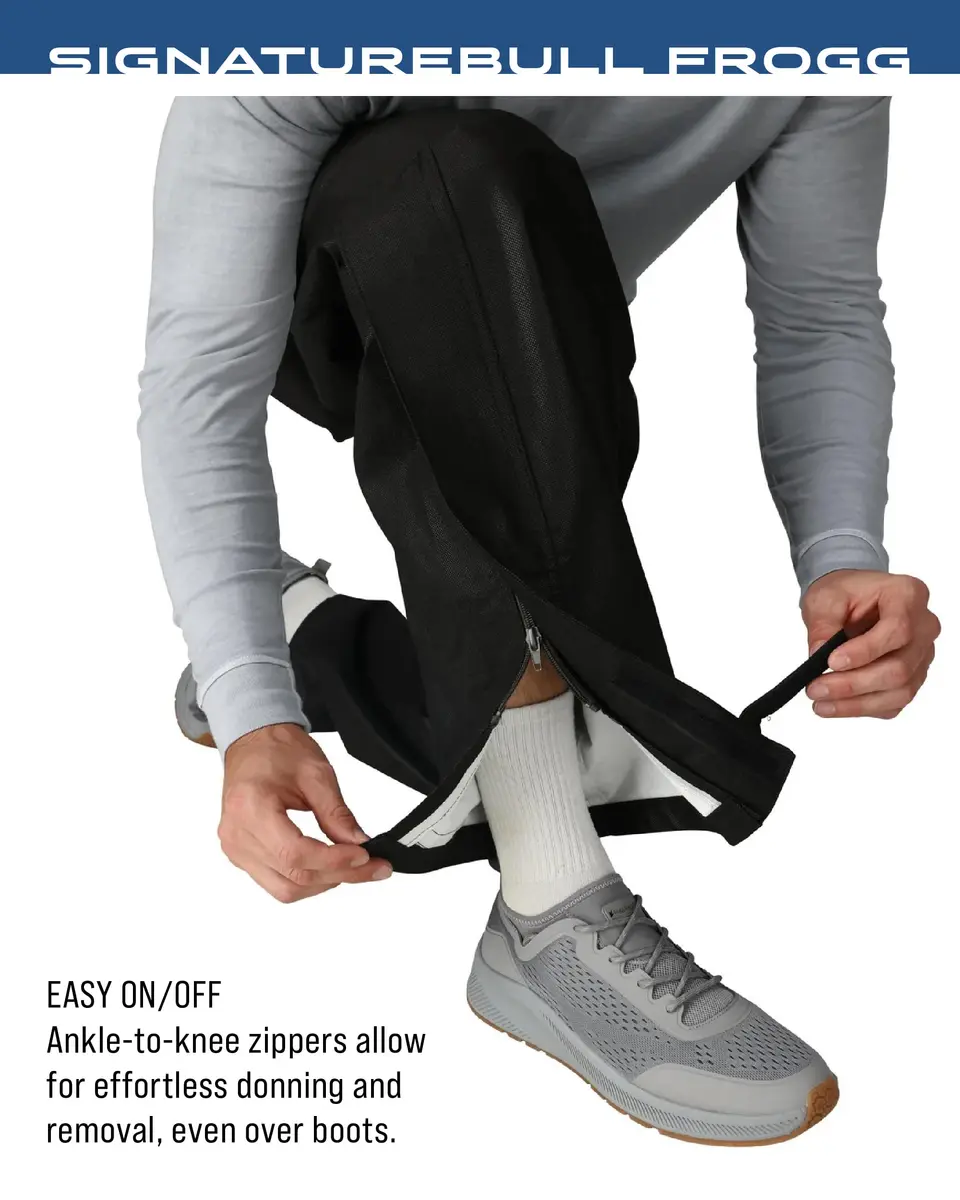FROGG TOGGS Men's Bull Frogg Waterproof Rain Pant, Large | Breathable, Wind-Resistant, Fully Taped Seams - view 8