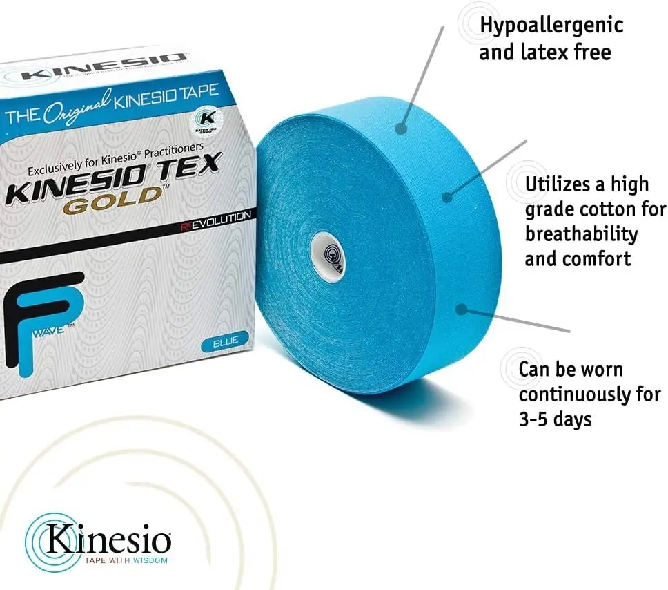 Kinesio Tex Gold FP Elastic Therapeutic Athletic Tape Bulk Roll 2 in. x 103 ft | Water-Resistant, Latex-Free Support - view 3