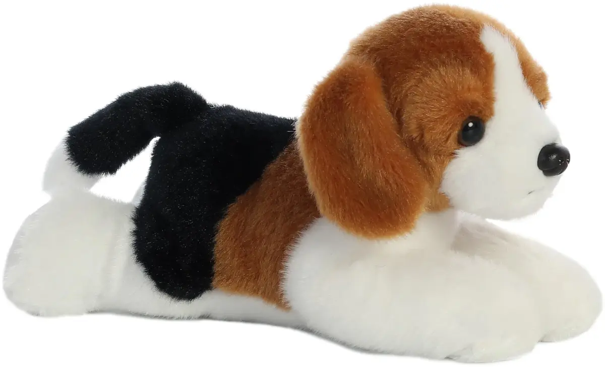 Aurora Adorable Mini Flopsie Homer Stuffed Animal 20 cm (8 Inches) | Soft, Huggable Beagle Plush Toy - main product image