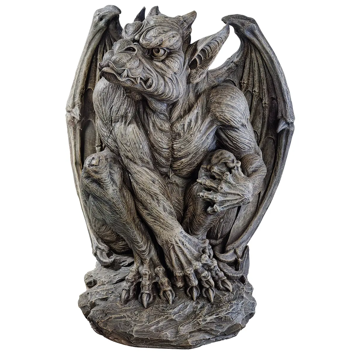 Design Toscano JE11211701 Silas The Sentry Gargoyle Indoor/Outdoor Gothic Decor Statue, 24 Inches Tall | Handcast Polyresin, Grey Stone Finish - main product image