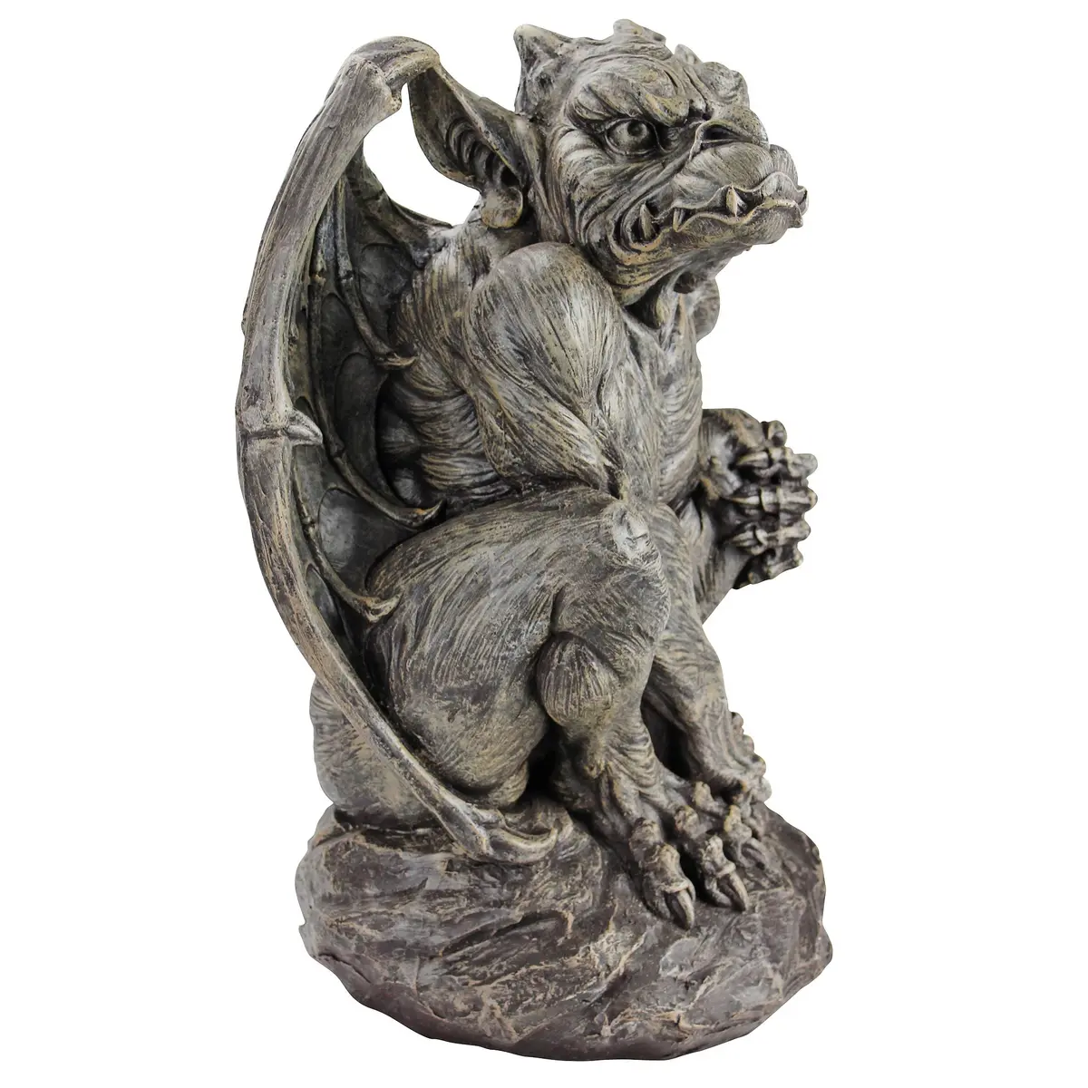 Design Toscano JE11211701 Silas The Sentry Gargoyle Indoor/Outdoor Gothic Decor Statue, 24 Inches Tall | Handcast Polyresin, Grey Stone Finish - view 2