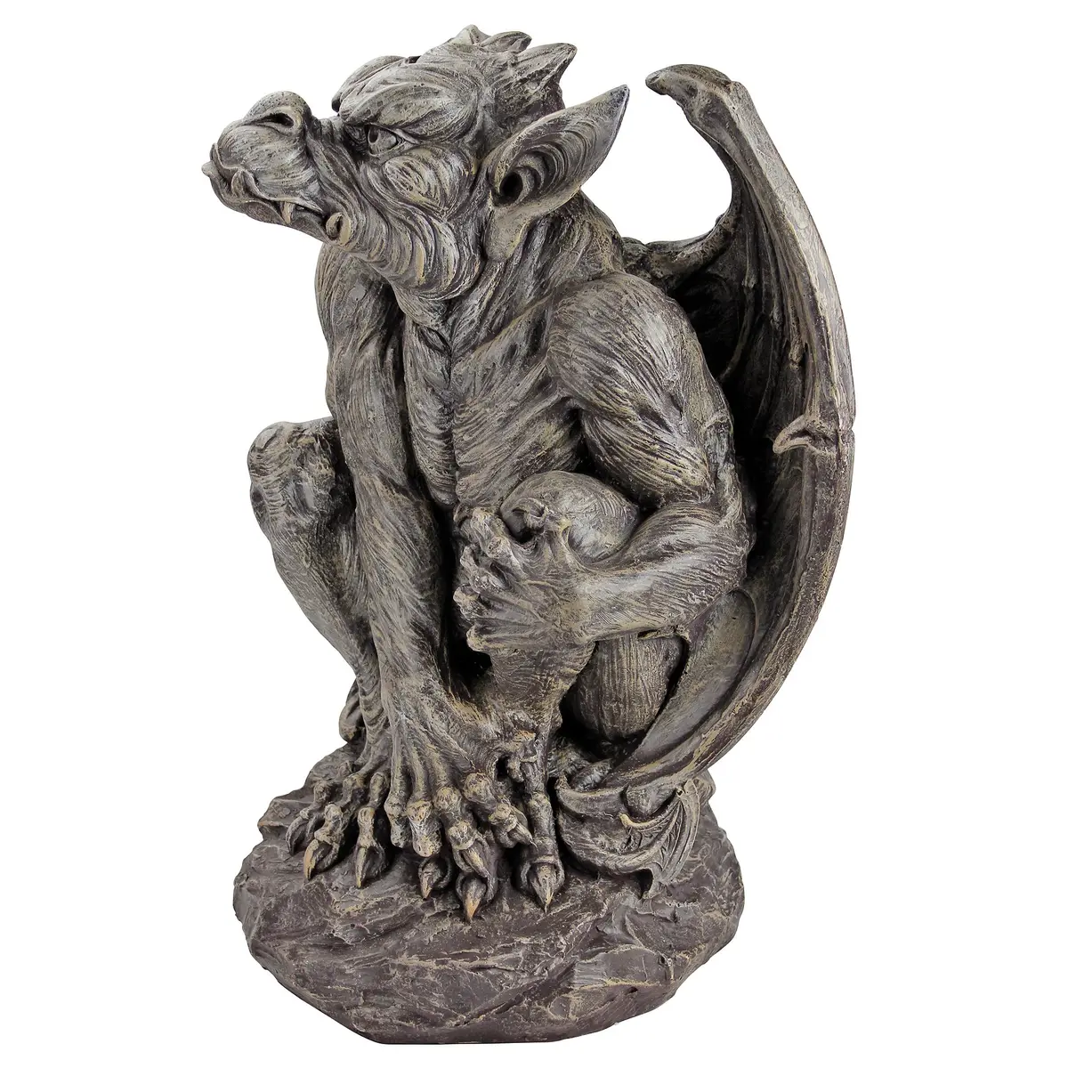 Design Toscano JE11211701 Silas The Sentry Gargoyle Indoor/Outdoor Gothic Decor Statue, 24 Inches Tall | Handcast Polyresin, Grey Stone Finish - view 4