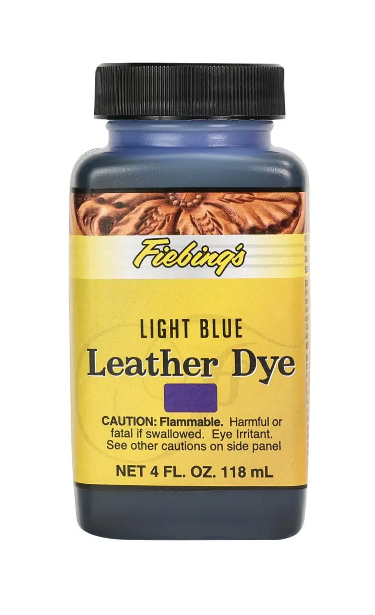 Fiebing's Light Blue Leather Dye 118ml (4 fl oz) - Alcohol-Based Penetrating Dye - main product image