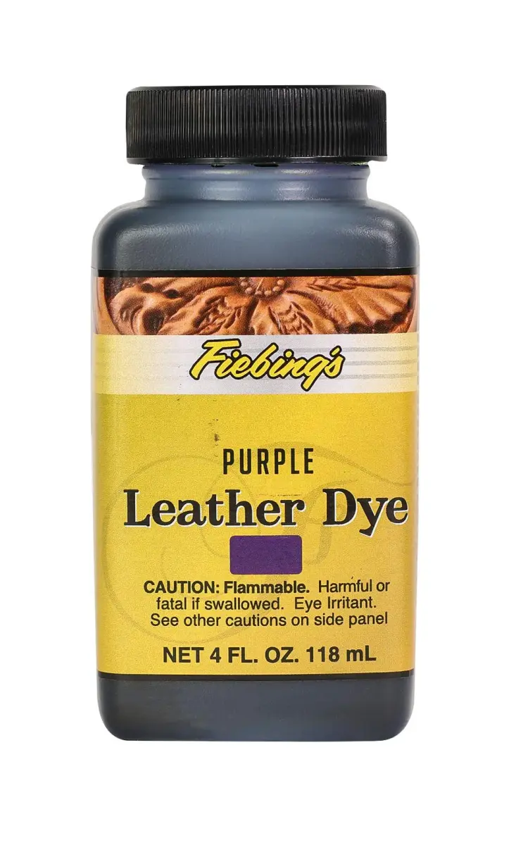 Fiebing's Leather Dye 118ml (4 fl oz) - Vibrant Purple Alcohol-Based Penetrating Dye - main product image