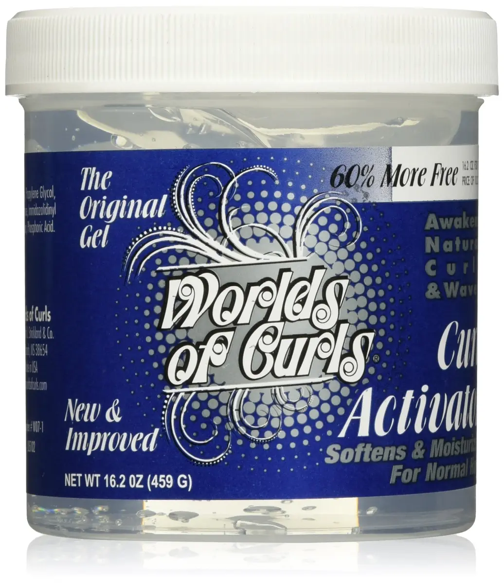 Worlds Of Curls Curl Activator Regular Gel, 16.2 Ounce | Defines & Controls Curls, Moisturizes & Prevents Frizz - main product image