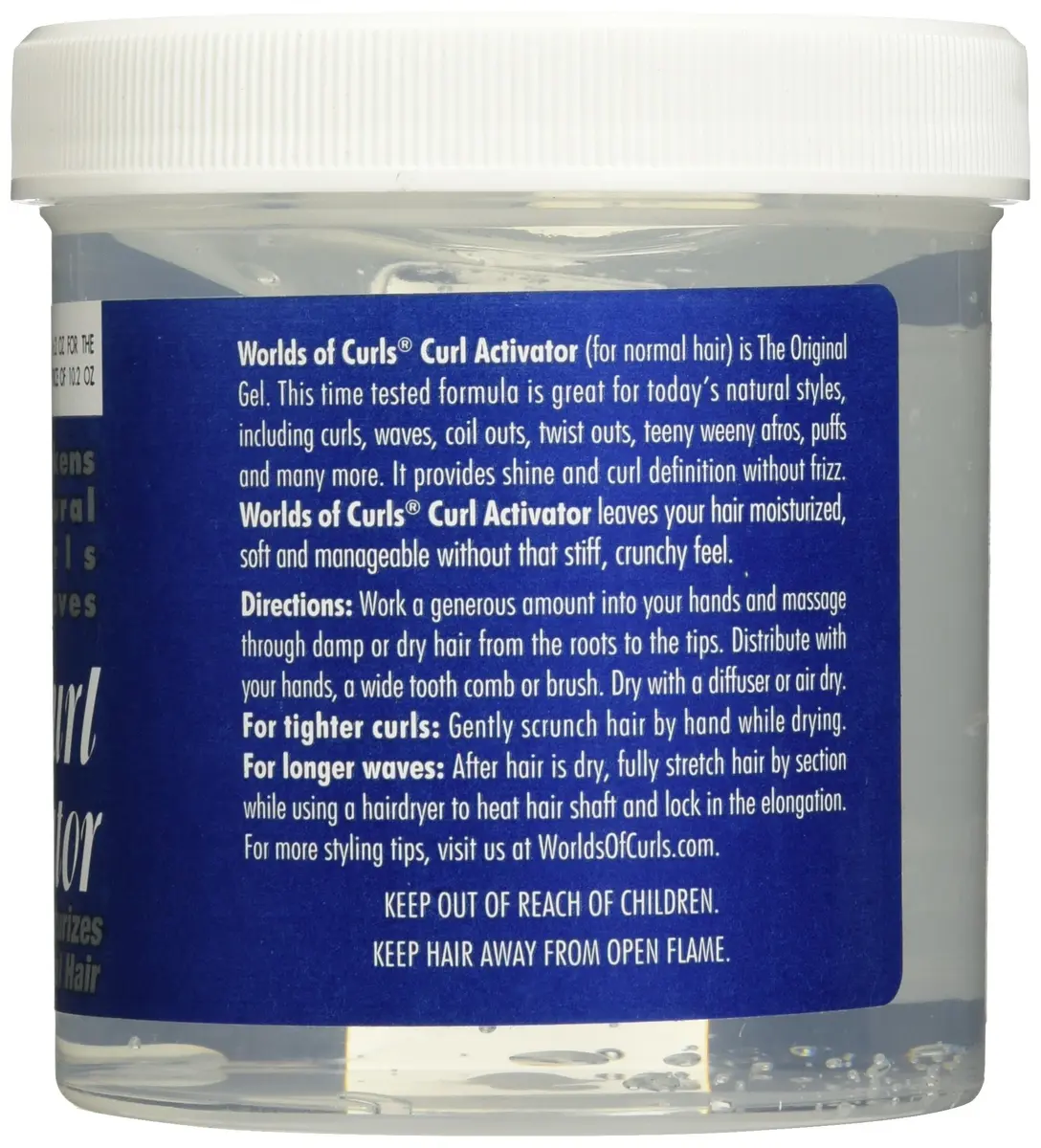 Worlds Of Curls Curl Activator Regular Gel, 16.2 Ounce | Defines & Controls Curls, Moisturizes & Prevents Frizz - view 2