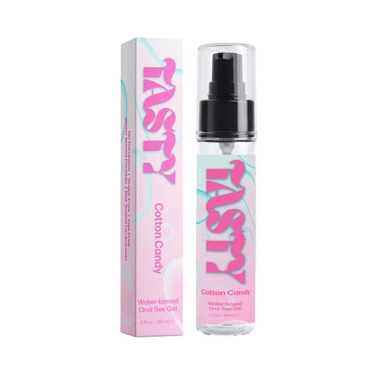 IntiMD Tasty Cotton Candy Water Based Flavored Edible Play Oral Gel, 2 oz | Candy-Inspired Sensual Flavor, Safe & Vegan - main product image