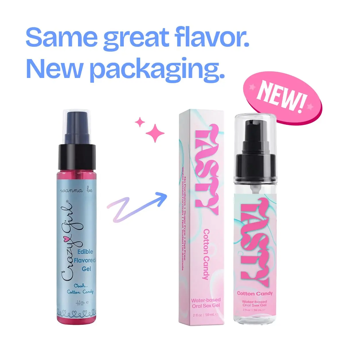 IntiMD Tasty Cotton Candy Water Based Flavored Edible Play Oral Gel, 2 oz | Candy-Inspired Sensual Flavor, Safe & Vegan - view 2