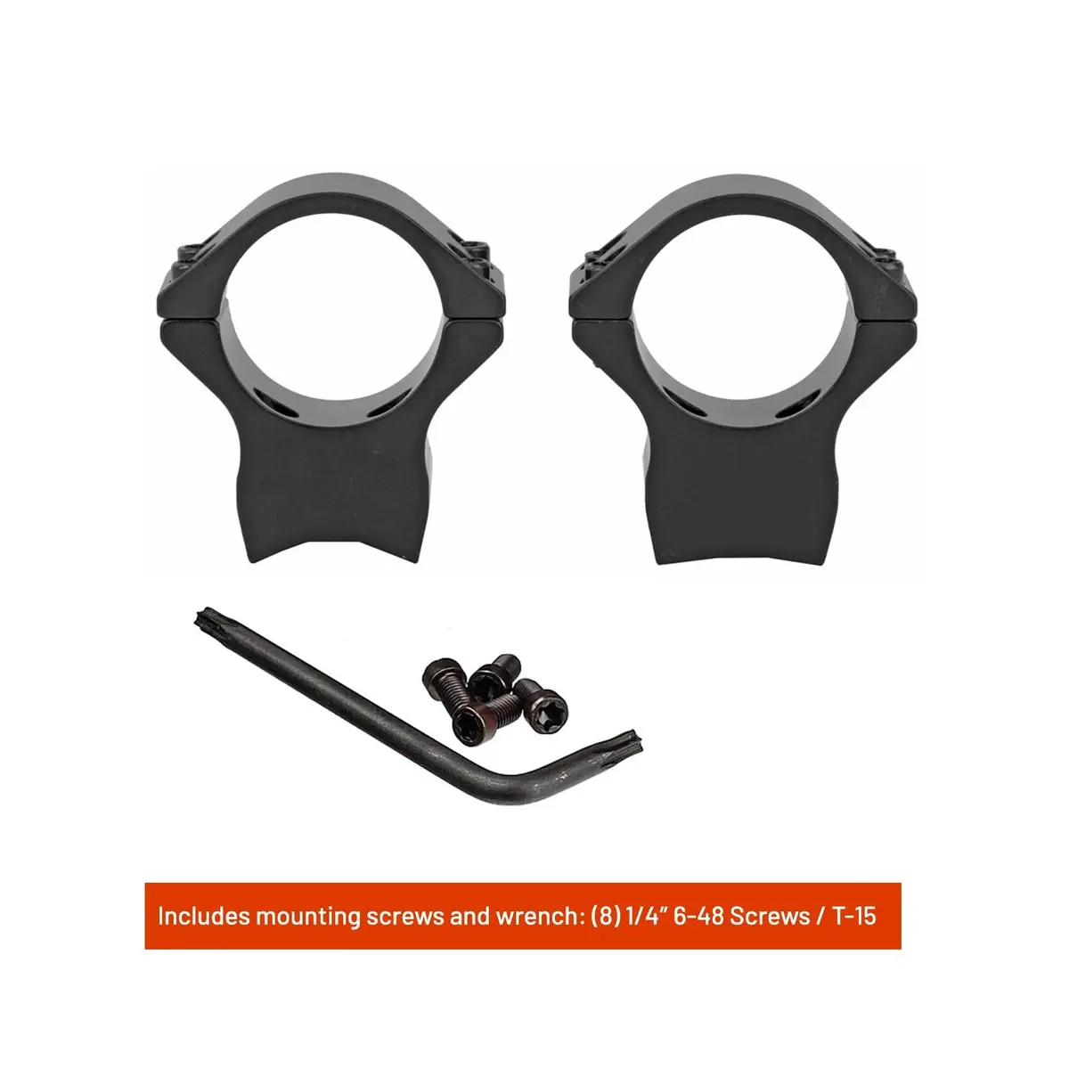 Talley X-Bolt Scope Mounts - 940735 1" Tube Diameter Medium Black Anodized Mounting Rings - F .540", R .615" Height | Precision American Engineering - view 6