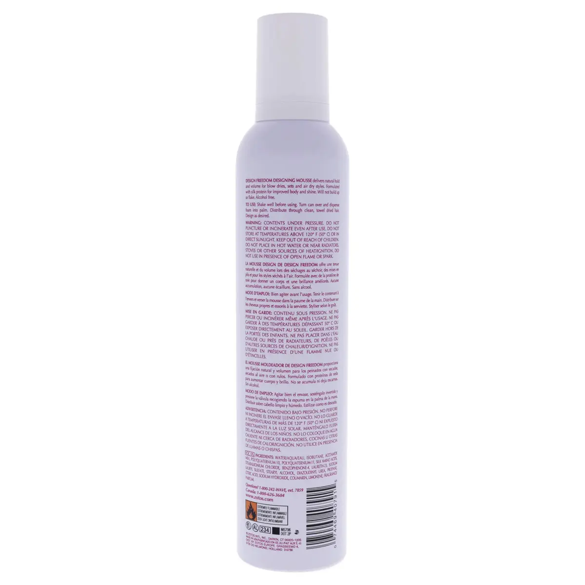 Zotos Design Freedom Designing Mousse, 10.5 oz | Natural hold & volume for all hair types - view 2