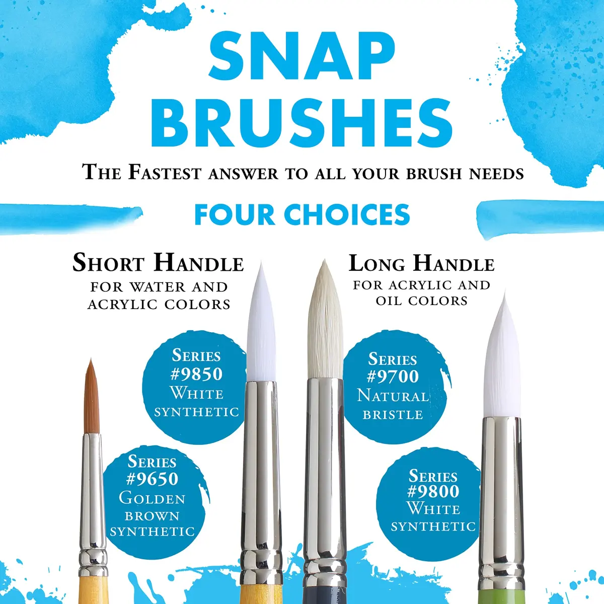 Princeton Snap! Round Paintbrush Size 12 | Synthetic Taklon Bristles for Watercolor & Acrylics - view 2