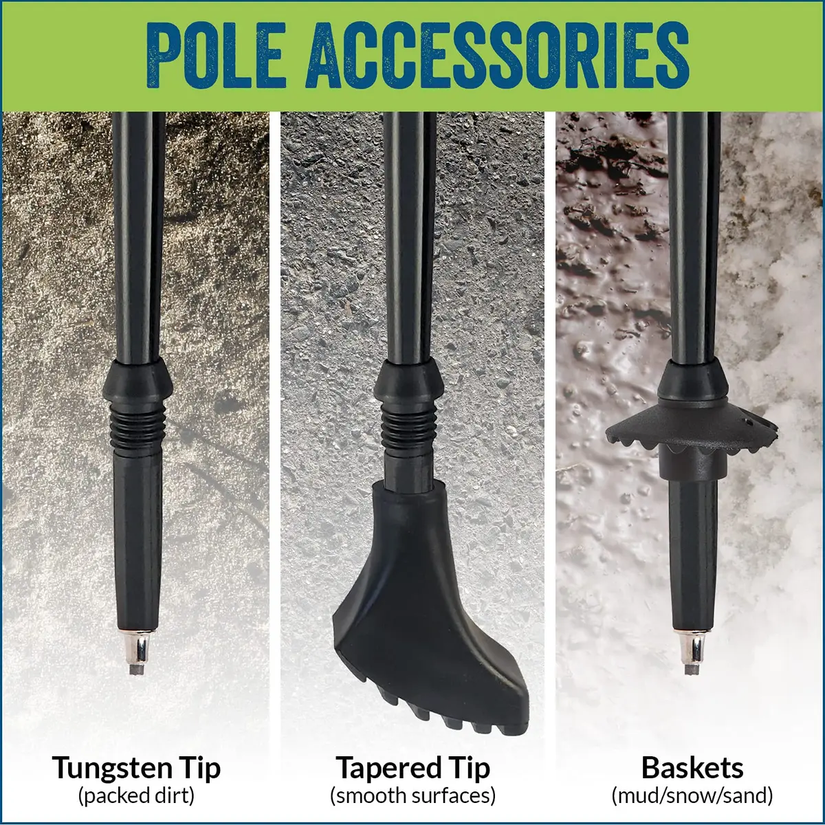 York Nordic Official Nordic Walking Poles - Adjustable, Collapsible, Lightweight, 2 Pieces, Travel Bag, Heights 5'4"-6'2" - view 5