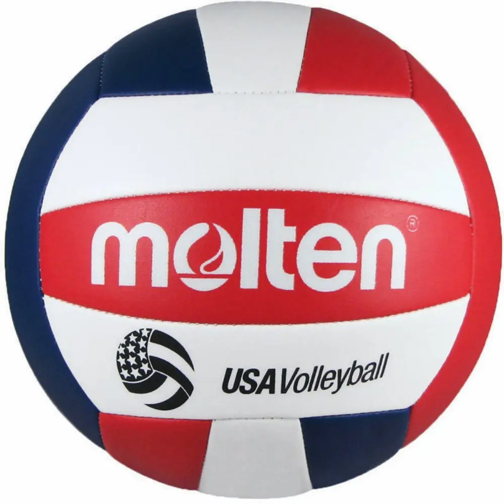 Molten Recreational Volleyball Red/White/Blue | Soft PU Cover, Official Size & Weight (65-67cm, 260-280g) - main product image