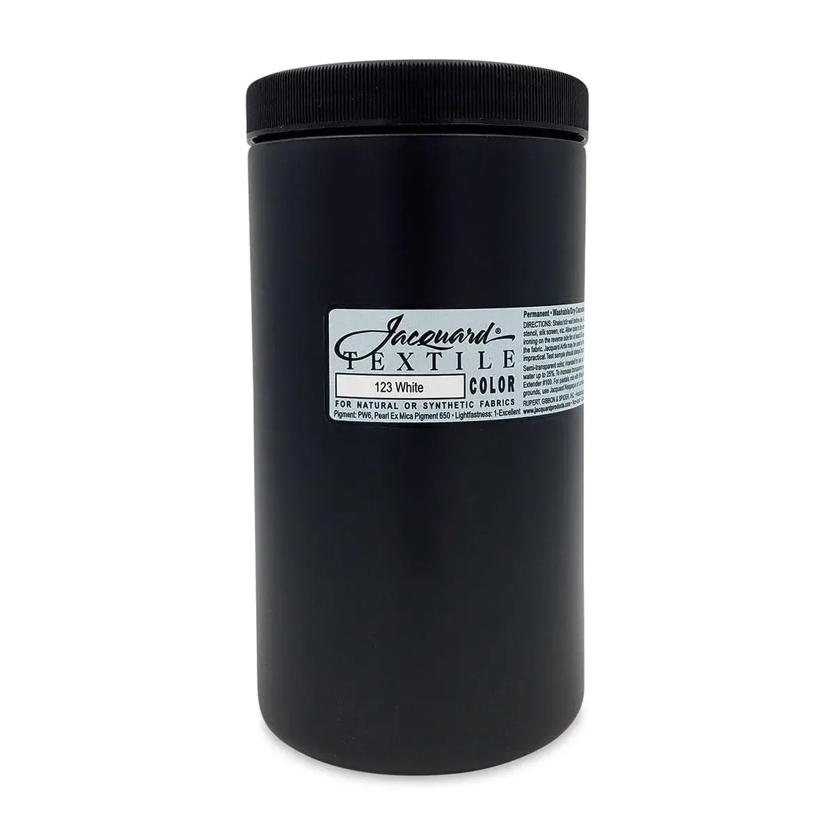 Jacquard Textile Paint in White - 32 Fl Oz Jar for Permanent Fabric Art - main product image