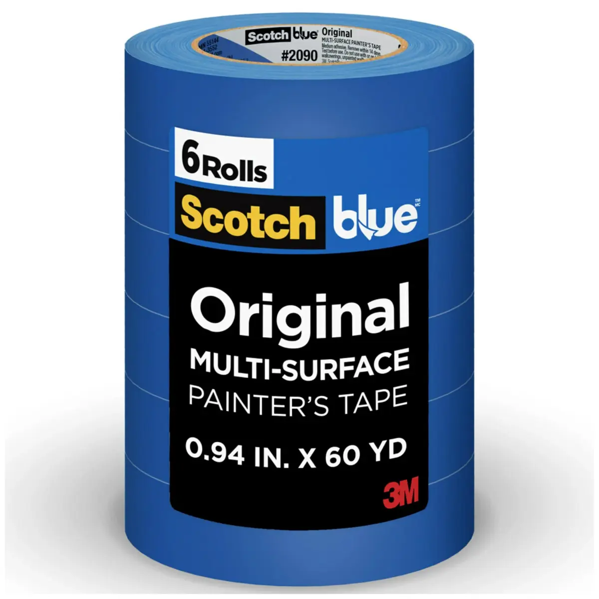 ScotchBlue Original Multi-Surface Painter's Tape 24mm (0.94 Inch) Wide, 6 Rolls | Clean Release Up to 14 Days - main product image