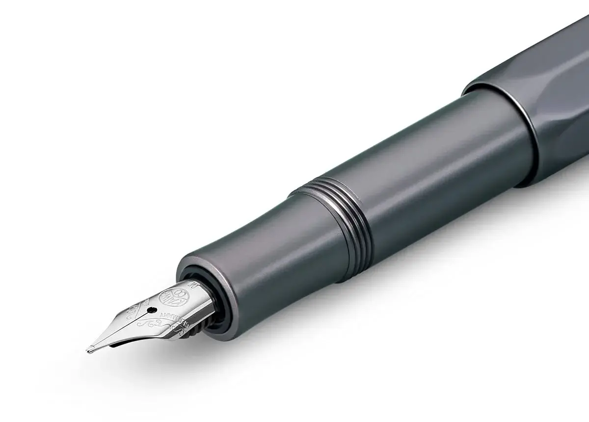 Kaweco AL SPORT Fountain Pen Anthracite Medium Nib | Premium Aluminium Body, Made in Germany Nib - view 3
