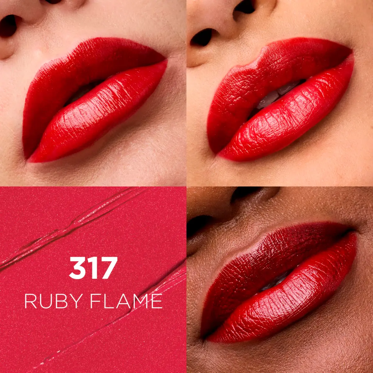 L'Oreal Paris Colour Riche Original Lipstick - Ruby Flame 3.05g (0.13 Oz) | Creamy Hydrating Satin Finish - view 2