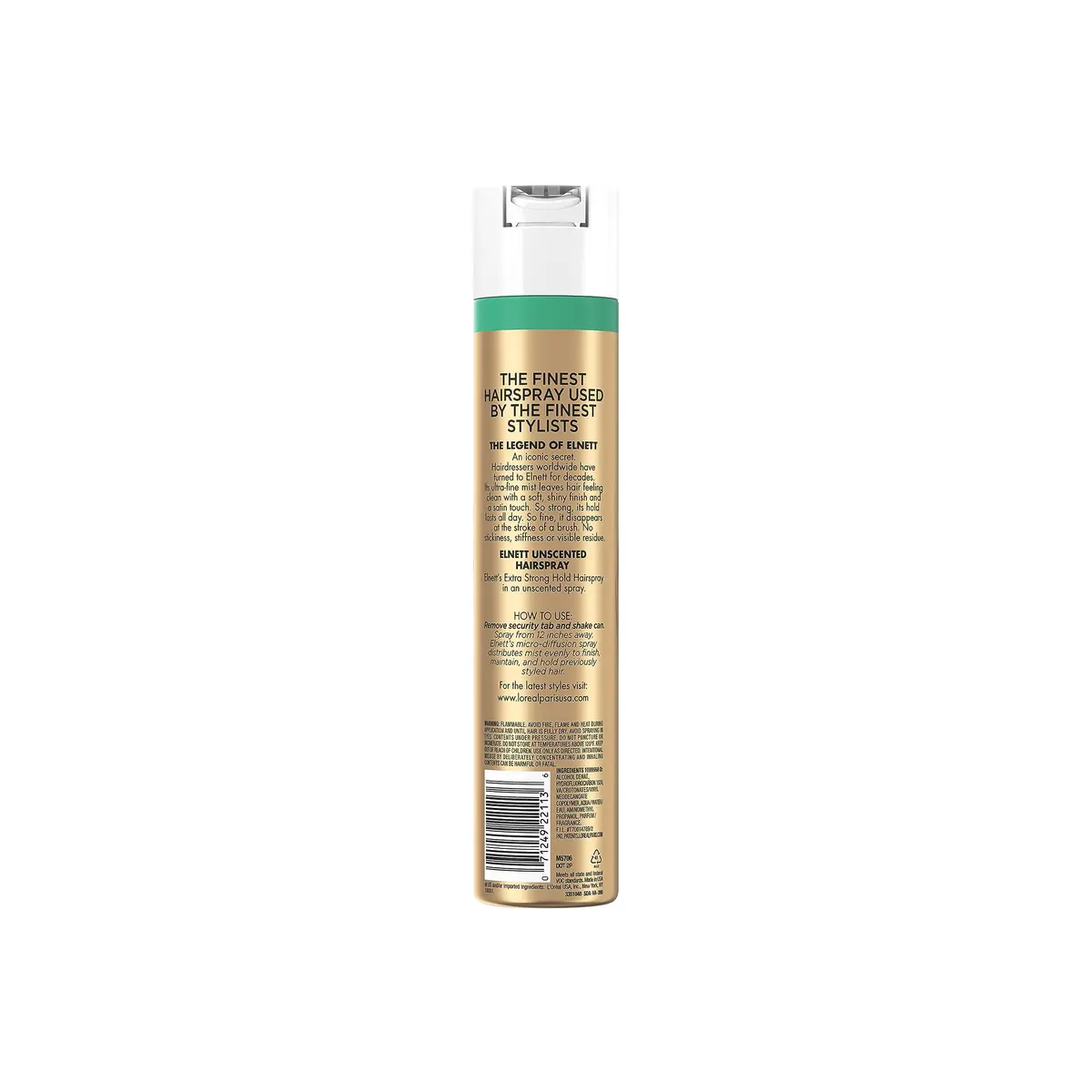 L'Oreal Paris Elnett Unscented Hairspray, Extra Strong Hold 312ml (11 oz) | Humidity Resistant Frizz Control - view 8