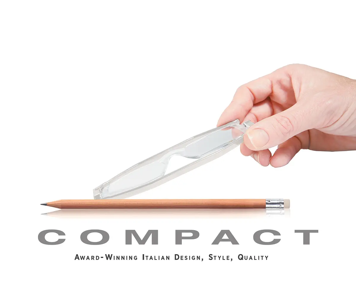 Nannini Compact One Optics 3.0 Temples Reading Glass (Crystal) | Ultra-Thin, Foldable, Unisex - view 4
